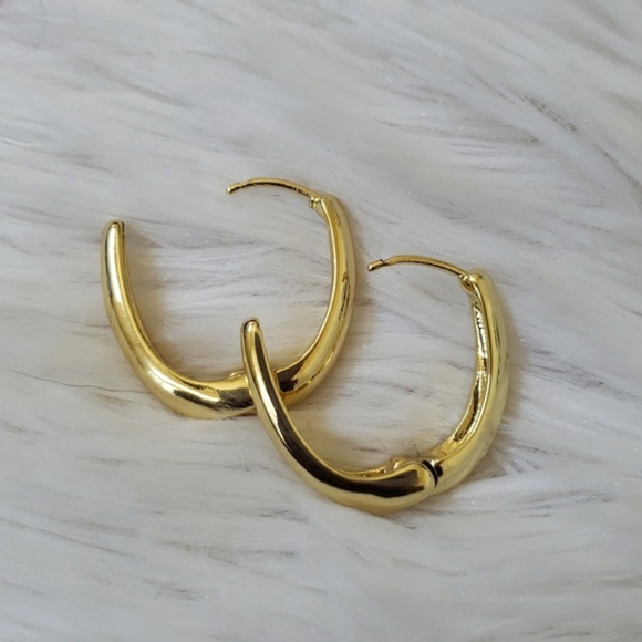 Gold Hoop Earrings - Picture 3 of 5